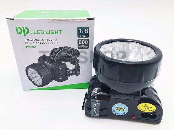 LANTERNA DE CABEÇA LED LIGHT DP-781