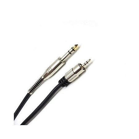 CABO PLUG P10 ESTEREO + P2 ESTEREO DOURADO 24K PROFISSIONAL 1,8