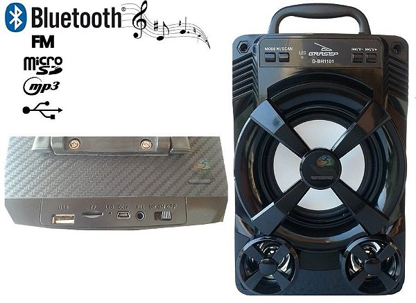RADIO PORTATIL BLUETOOTH/USB GRASEP D-BH1101