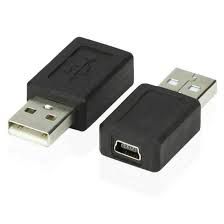 ADAP MINI USB 5 PIN FEMEA PARA USB MACHO