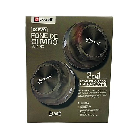 HEADPHONE BLUETOOTH E ALTO FALANTE SEM FIO DOTCELL 2EM1 DC-F390 VERDE