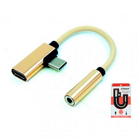 CABO ADAPTADOR TIPO C PARA FONE P2 E CARREGAMENTO TIPO C XTRAD XT2145