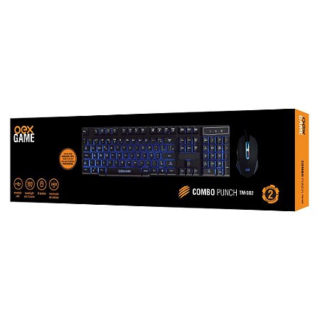 COMBO PUNCH TECLADO E MOUSE USB OEX GAME TM302
