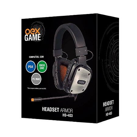 HEADSET ARMOR MULTIPLATAFORMAS 1,5M P2 OEX GAME HS403