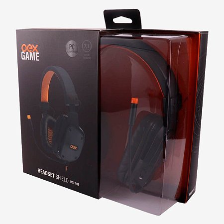 HEADSET SHIELD 7.1 VIRTUAL SURROUND 2.2M USB OEX GAME HS409 BRANCO/PRETO