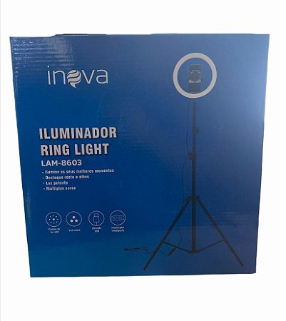 RING LIGHT 10 POLEGADAS COM TRIPE 1,5M INOVA LAM-8603