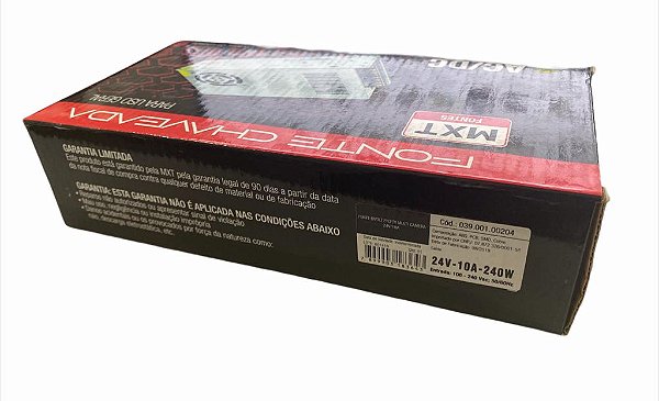FONTE BIVOLT PARA CFTV MULTI CAMERA 24V/10A 240W