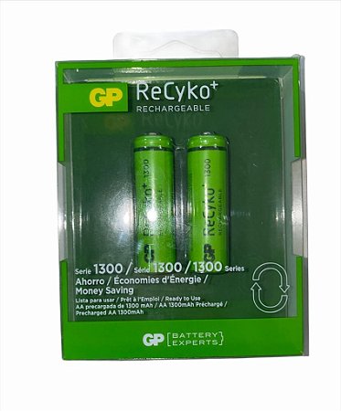 PILHA RECARREGAVEL AA 1300MAH GP RECYKO