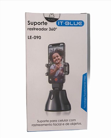 SUPORTE DE MESA PARA CELULAR COM DETECTOR DE MOVIMENTO 360 GRAUS IT BLUE LE090