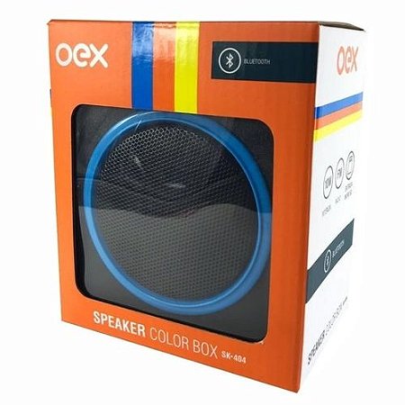 CAIXA DE SOM 10W SPEAKER COLOR BOX AZUL OEX SK404