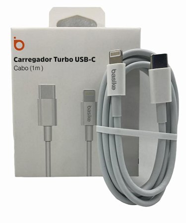 CABO CARREGADOR TURBO USB-C LIGHTNING (1M) BASIKE BA-CBO9934