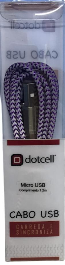 CABO MICRO USB DOTCELL DC-1076 LILAS