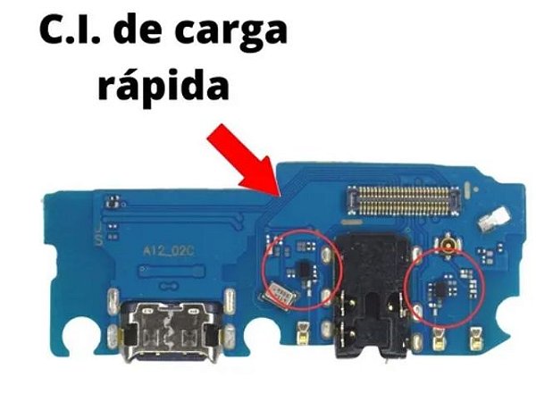 Placa De Carga Dock Conector Para Celular A12 Sm-a125 Com Ci