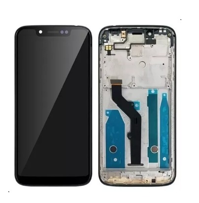 Combo Display tela frontal Moto G7 Play com aro preto