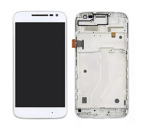 Combo Display tela frontal Moto G4 Play branco