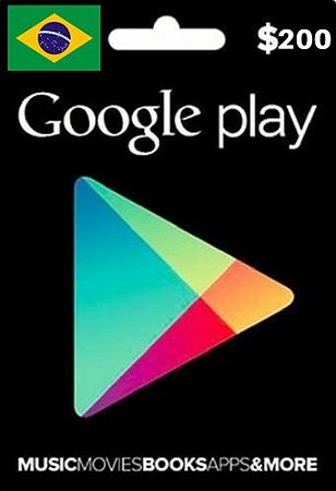 Cartão Google Play R$200 Reais - Play Store Gift Card Brasil