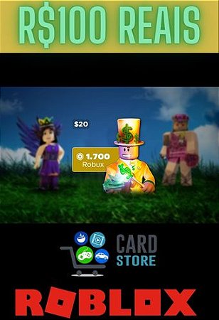 Cartão Presente Roblox - R$200 Reais Código Digital - Cardstore - Card  Store - Cartão Presente, Voucher, Vale Presente, Gift Card PSN, Xbox,  Netflix, Google, Uber, iFood, Steam e muito mais!