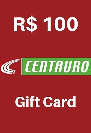 Cartão Vale Presente Centauro R$100 reais - Gift Card Digital
