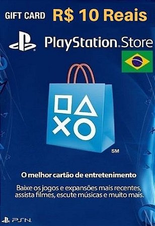 Cartão Playstation Store Brasil R$ 10 Reais - Gift Card