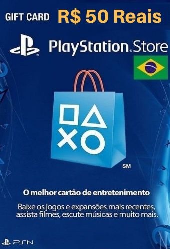 Cartão PSN Store Br R$50 Reais - Playstation Network Store Brasil