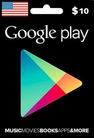 Cartão Google Play Gift Card - $10 Dólares (EUA) - Comprar Barato - Ca -  Card Store - Cartão Presente, Voucher, Vale Presente, Gift Card PSN, Xbox,  Netflix, Google, Uber, iFood, Steam e muito mais!