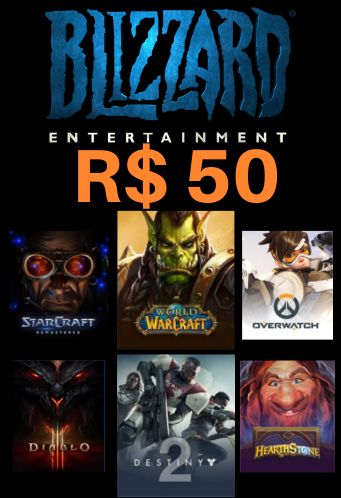 Cartão Saldo Battle.net R$50 Reais - Blizzard