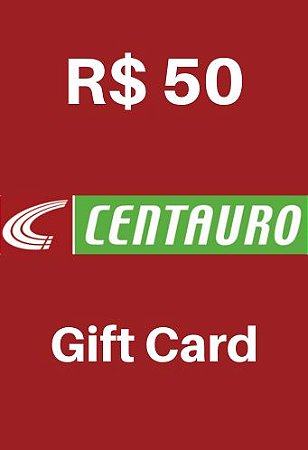 Cartão Vale Presente Centauro R$50 reais - Gift Card Digital