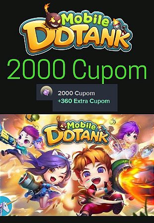 DDTank Mobile 2000 Cupom + 360 Extra Cupom - Smile One