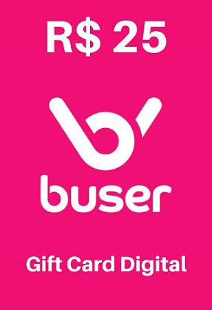Cartão Vale Presente Gift Card Buser 25 Reais