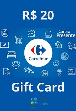 Cartão Vale Presente Carrefour R$20 reais - Gift Card Digital