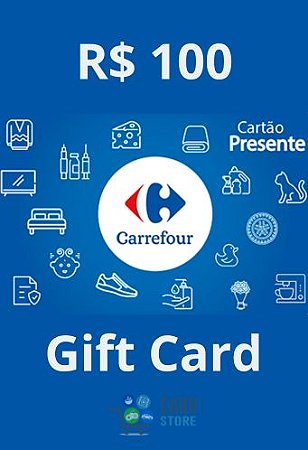 Cartão Vale Presente Carrefour R$100 reais - Gift Card Digital