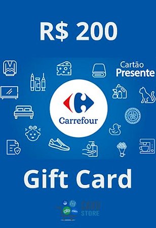 Cartão Vale Presente Carrefour R$200 reais - Gift Card Digital