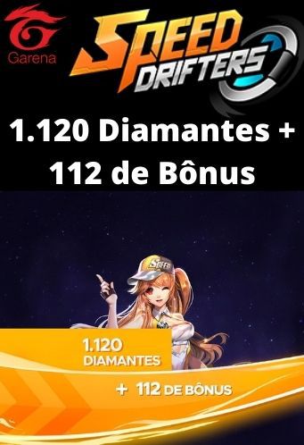 Speed Drifters - 1.120 Diamantes + 112 de Bônus [Recarga]