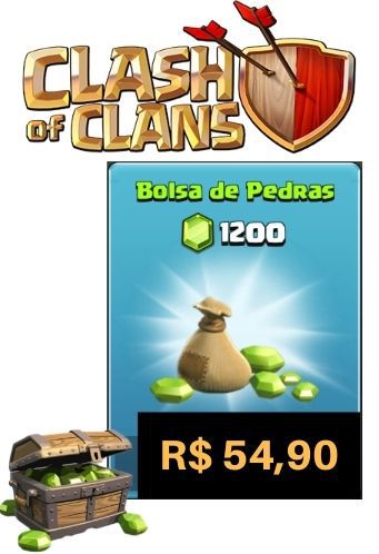 Gemas Clash Of Clans 1200 Gemas - Cartão Google Play Store