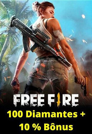 Recarga Garena Free Fire 100 diamantes + 10% Bônus