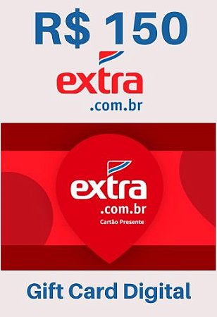 Cartão Vale Presente Gift Card Extra.com.br 150 reais