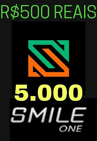 Moeda Smile One Coins R$500 Reais - 5000 Smile One