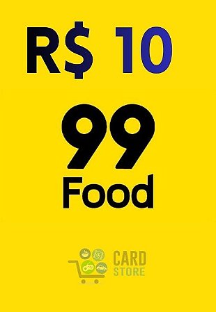 Cartão Presente 99Food Virtual - 10 Reais