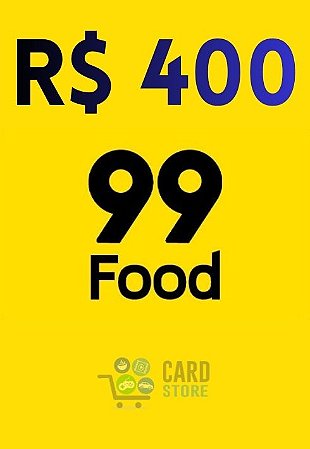 Cartão Presente 99Food Virtual - 400 Reais