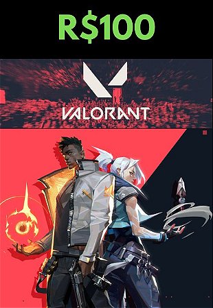 Cartão Gift Card Valorant Points VP R$100 reais