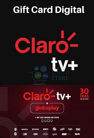Cartão Presente Assinatura Claro TV+ 1 mês - Gift Card