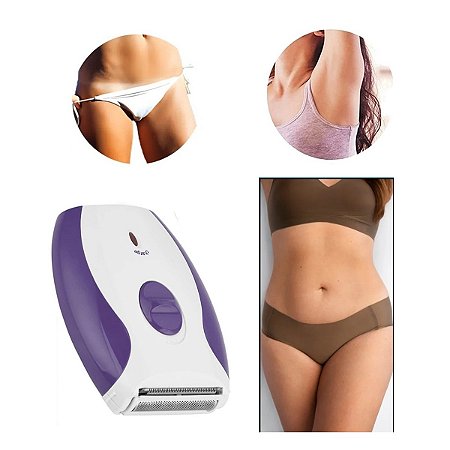 Depilador Elétrico Feminino 2 em 1 – Aparador e Barbeador Corporal Premium | Comercial Eletro