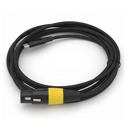 Cabo de Microfone Profissional XLR para USB-C – Compatível com Smartphones, TV, Rádio e Mídia Digital