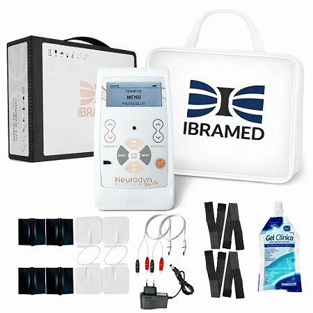Neurodyn Tens Fes + 4 Eletrodos adesivos + 2 Cintas Elasticas - Ibramed