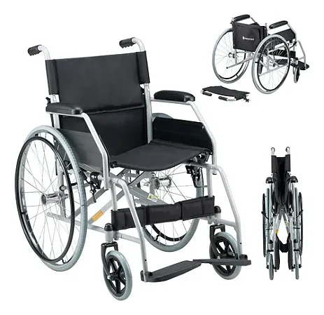 Cadeira de Rodas Modelo D100 Dobrável Resistente Até 100kg - Dellamed