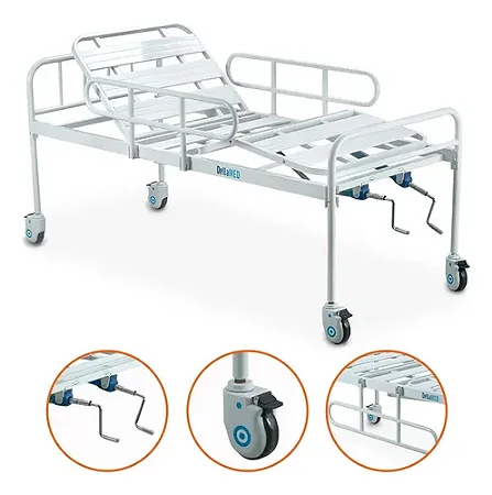 Cama Hospitalar 2 Movimentos Manual Até 180kg DX2 - Dellamed