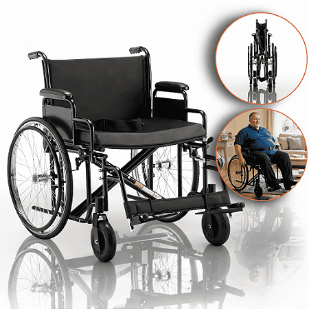 Cadeira De Rodas Modelo D500 Dobrável até 180 Kg - Dellamed