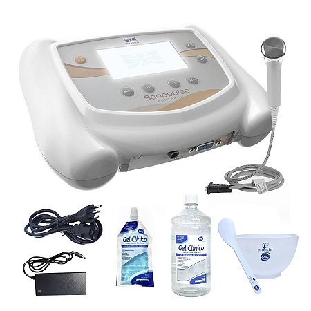 Sonopulse 1 e 3MHZ Portátil + Gel Condutivo 1kg - Ibramed