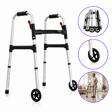 Andador Desmontável Com Rodas Até 130 Kg - Mercur