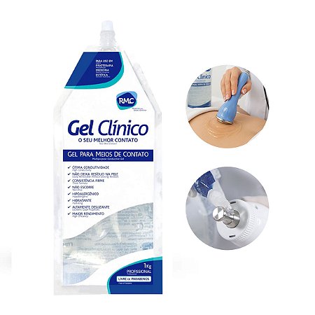 Gel Clínico Condutivo Hipoalergênico Profissional BAG 1 Kg - RMC